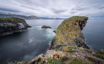 Long exposure in Arnarstapi peninsula