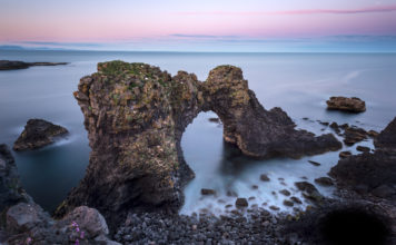 Six minute exposure at Arnarstapi Arnarstapi