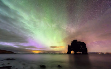 Working the scene at Hvitserkur