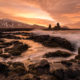 Malarrif in Snæfellsnes peninsula. Sunset.
