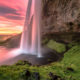 Seljalandsfoss waterfall in South Iceland