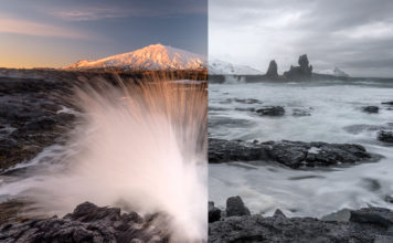 Winter conditions for photography in Iceland Malarrif, Londrangar and Snæfellsjökull